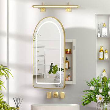 Recessed Medicine Cabinet, Arched Medicine Cabinet with Lights