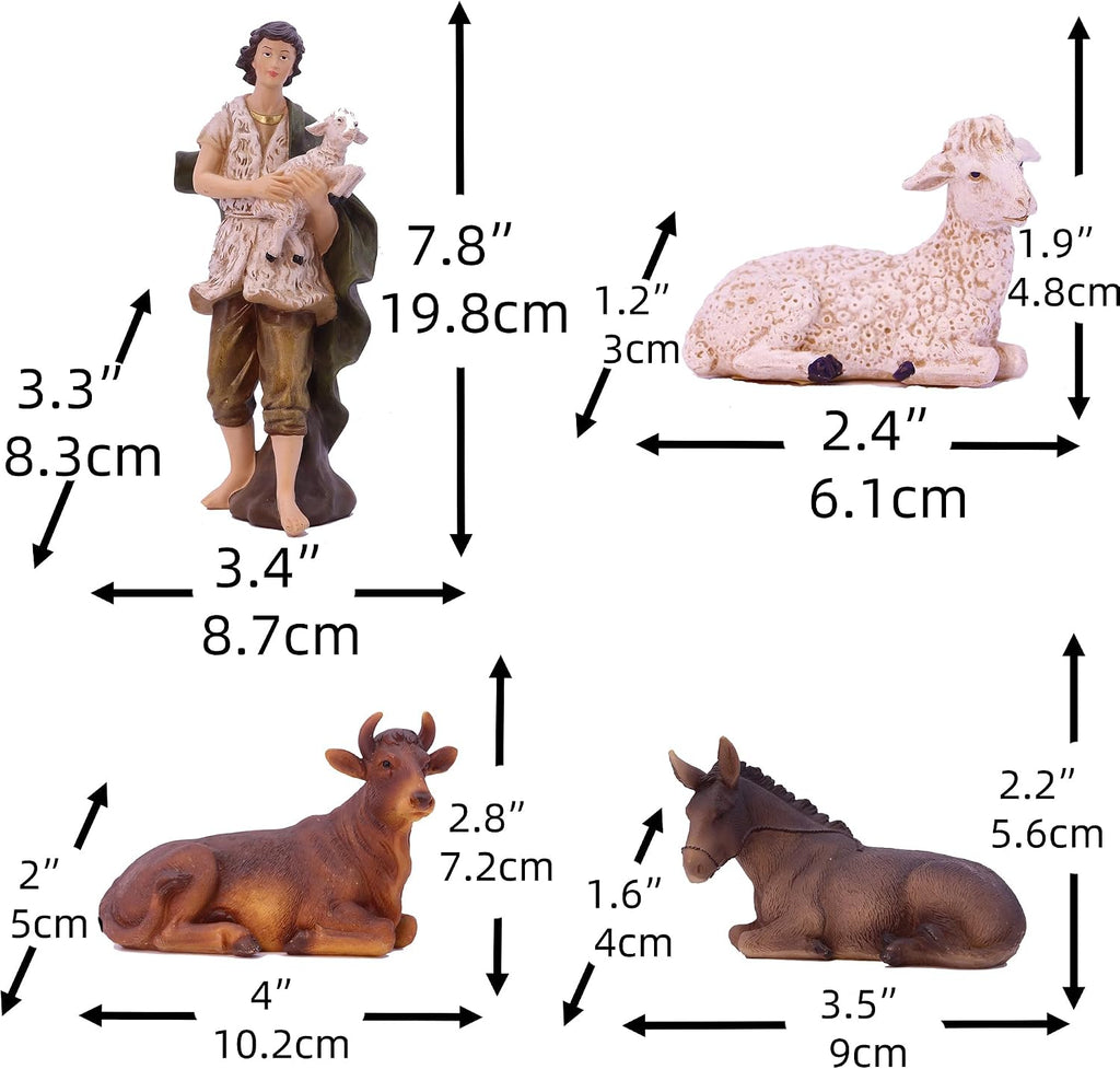 Nativity Set Christmas Scene Set Figurines Statue 8 Inch 11 Pcs