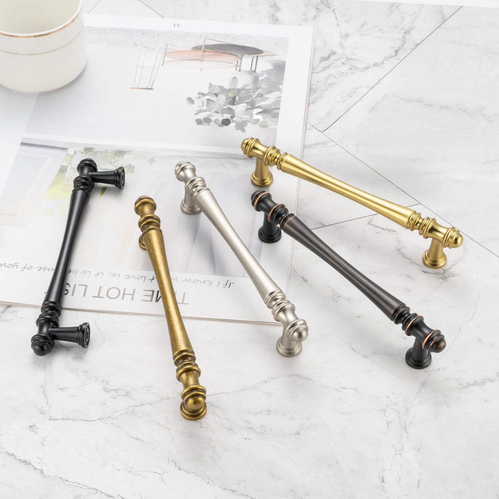 10 Pack 5 in Antique Brass Cabinet Pulls, Brass Drawer Handles P30
