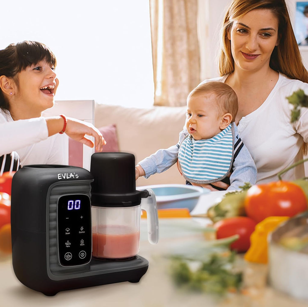 Double Baby Food Maker with 2 Steaming Baskets, Steamer, Blender, Grinder, Food Processor, Cook & Blends Healthy Baby