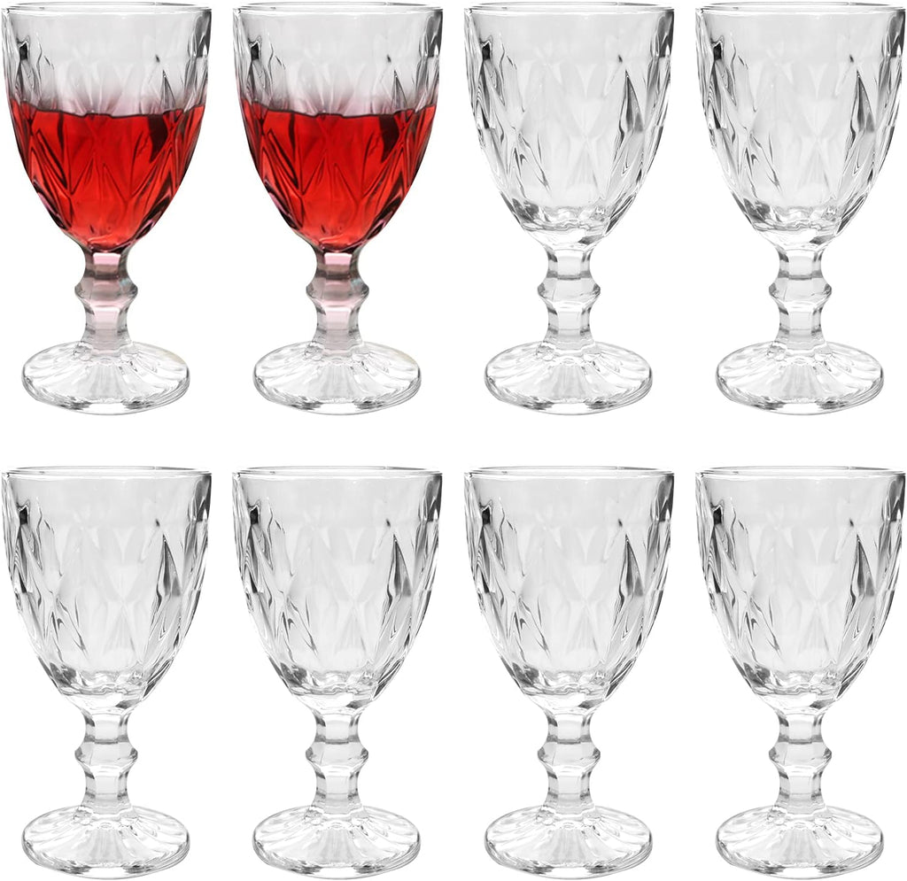 Red Wine Glasses, Stemware,12 Ounce,Set of 8, Ideal for Daily Use or Entertaining Occasion.Elegant Drinking Cups for
