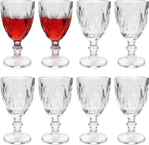 Red Wine Glasses, Stemware,12 Ounce,Set of 8, Ideal for Daily Use or Entertaining Occasion.Elegant Drinking Cups for