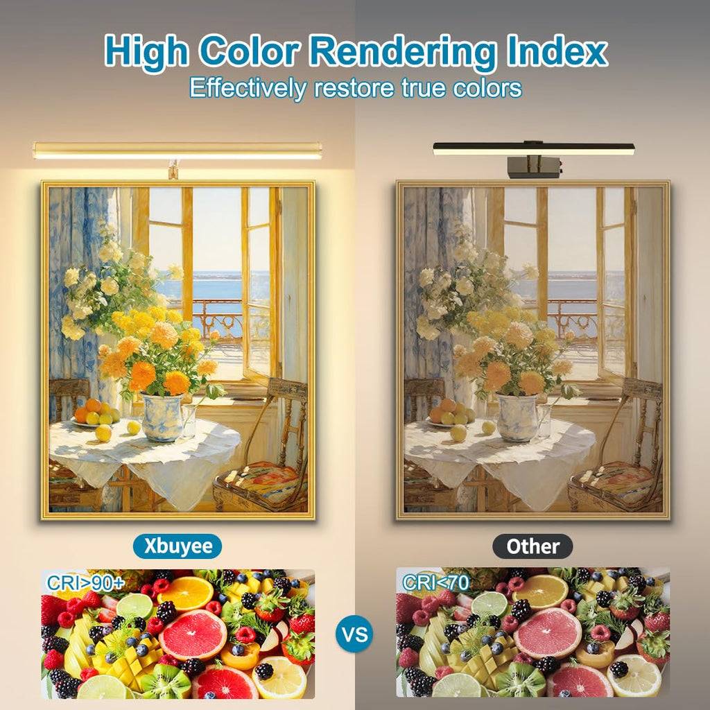 16 inch Plug in LED Picture Lights for Wall, Gold