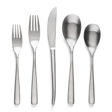 20pc Curved Flatware Cutlery Set - Comes with 4 Dinner Forks, 4 Salad Forks, 4 Dinner Knives, 4 Dinner Spoons, and 4