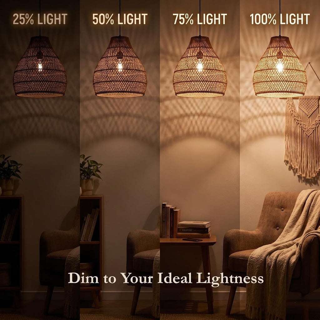 Dimmable ST64 Incandescent Edison Light Bulbs, Vintage Amber 40W E26 4-Pack