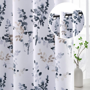 Blackout Curtains for Living Room Darkening Thermal Insulated Panels 84 Inch Long Light Blocking Grommet