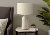 I 9905 Lighting, 27" H, Table Lamp, Beige Ceramic, Beige Shade, Contemporary, Modern