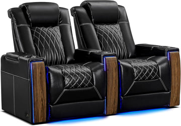 Tuscany Executive Premier Home Theater Seating with Heat & Massage