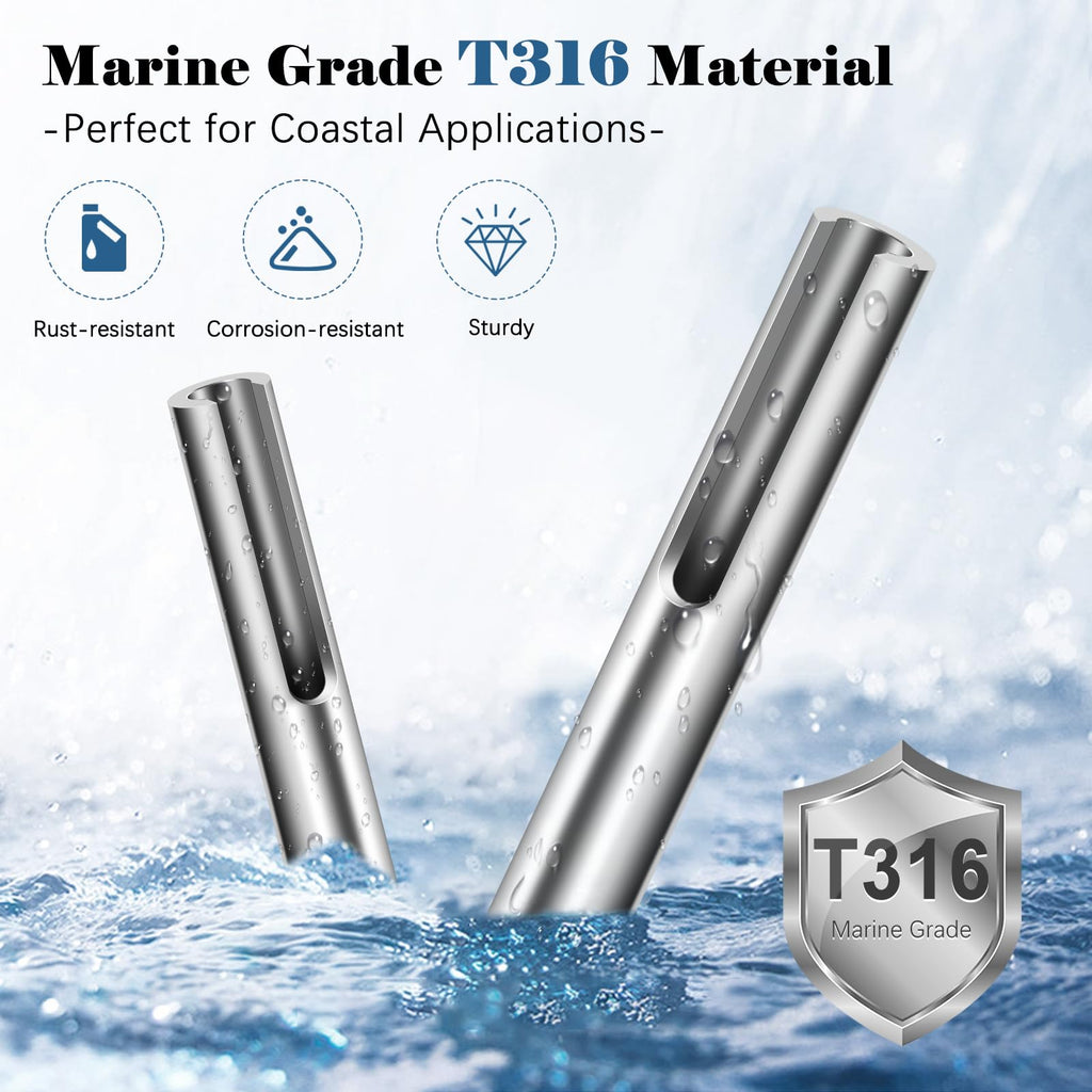 20Pack 1/8" Invisible Cable Railing Kit Terminal Toggle Anchor Angle, T316 Stainless Steel Adjustable Cable Railing