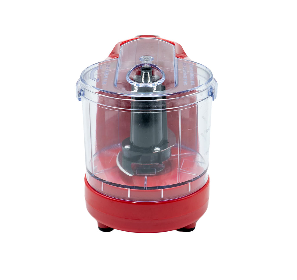 1.5-Cup Mini Food Processor | Stainless-Steel Blade | Pulse Switch (Red)