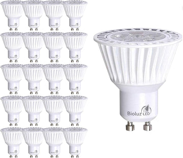 20 Pack LED Bulbs Commercial Grade GU10 LED Light Bulb Dimmable 3000K, 50W Halogen Replacement, LED Lights Decor