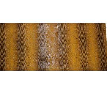 Gold Embossed Snake Vinyl 54" Wide Textured Faux Leather Great for Upholstery, Purses & Bags Sold by Half Yard