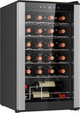 24 Bottle Wine Cooler Black Compressor Wine Fridge | 2.4 cu ft (68 L) Freestandi