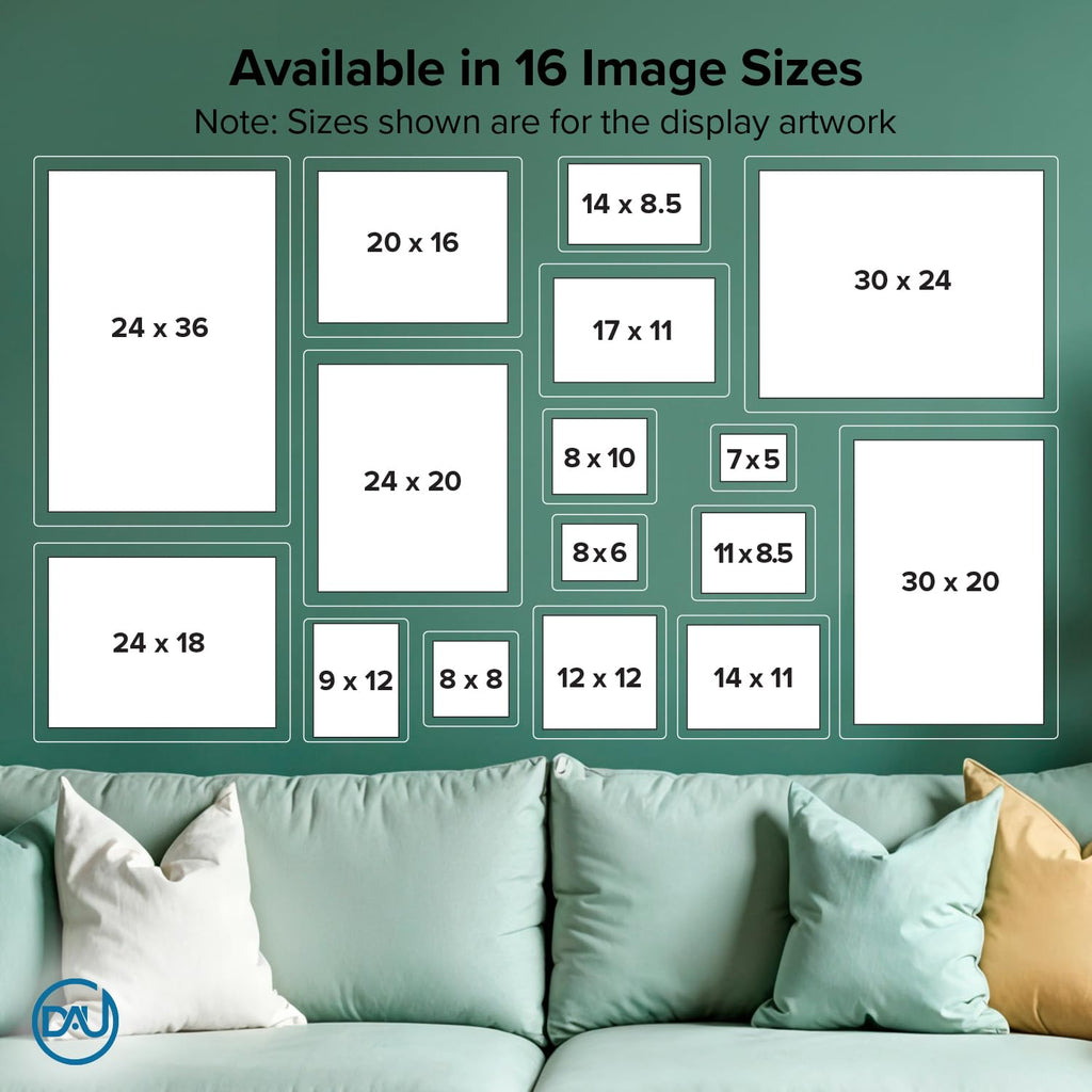 Frameless Floating Acrylic Frame 24"x30" - Clear Picture Frame for Diploma, Wall Art, Photo, & Paintings, Heavy Duty