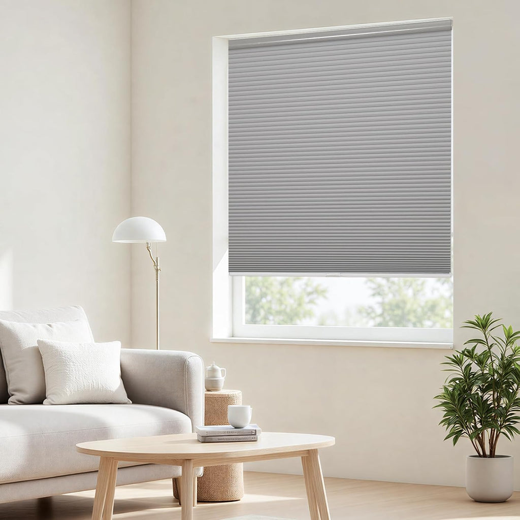 Cordless Blackout Cellular Shades, 15" W x 36" H, White