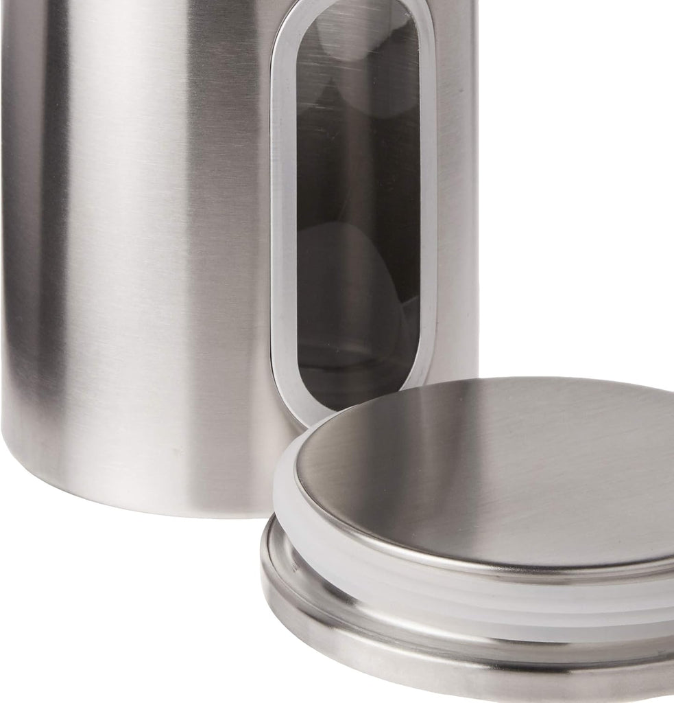 Stainless Steel Canister Set Counter, 3 Container Set - Set of 3