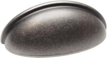 10 Pack 783WN Weathered Nickel Cabinet Hardware Bin Cup Drawer Cup Pull - 3" Inch (76mm) Hole Centers