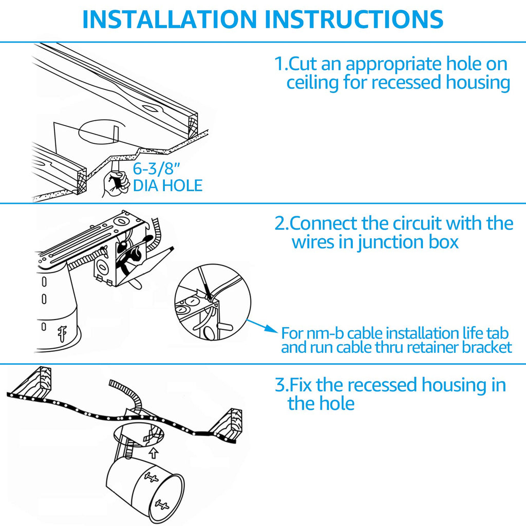 6 Inch Remodel Recessed Light Housing