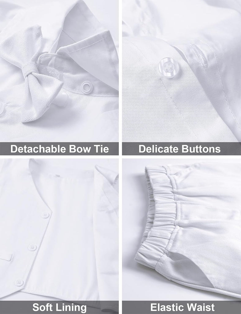Baptism Outfit for Boy Toddler Christening Suit Dedication White