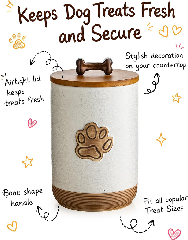 Dog Treat Container Airtight Jar with Lid, Keep the Pet Treat Fresh