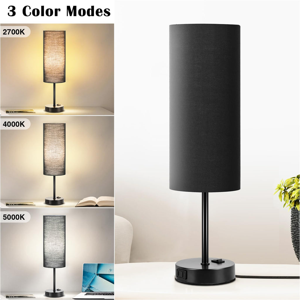 Table Lamps, 18in Bedside Lamps, 2700K/4000K/5000K