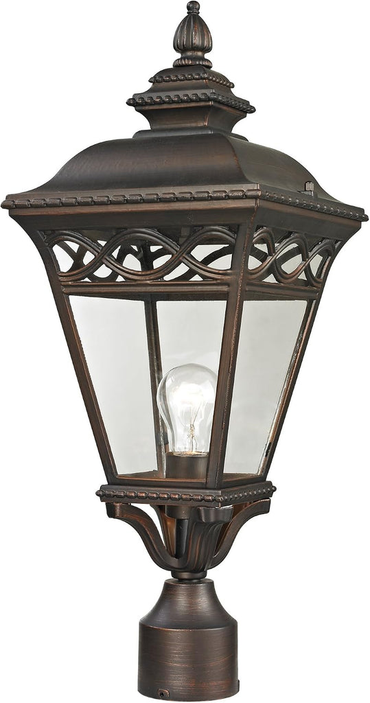 Cornerstone Lighting Mendham 1 Light Exterior Post Lantern, Hazelnut Bronze
