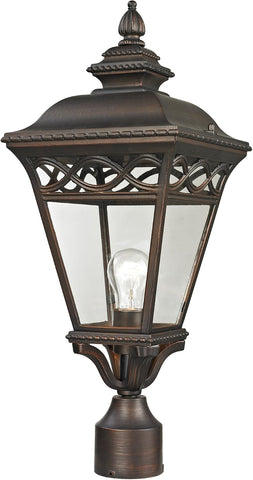Cornerstone Lighting Mendham 1 Light Exterior Post Lantern, Hazelnut Bronze