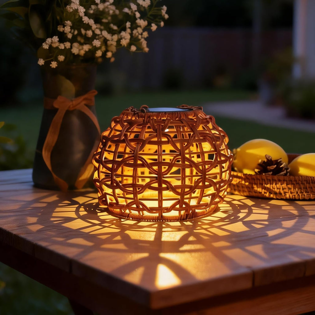 Hanging Solar Lanterns Outdoor Waterproof 2 Pack, Solar Chandelier Outdoor Hanging Lights for Outside Tree, 7.25in