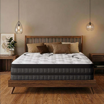 California King Size Mattress 12 Inch Hybrid Cal King Mattress in a Box with Memory Foam and Pocket Springs for