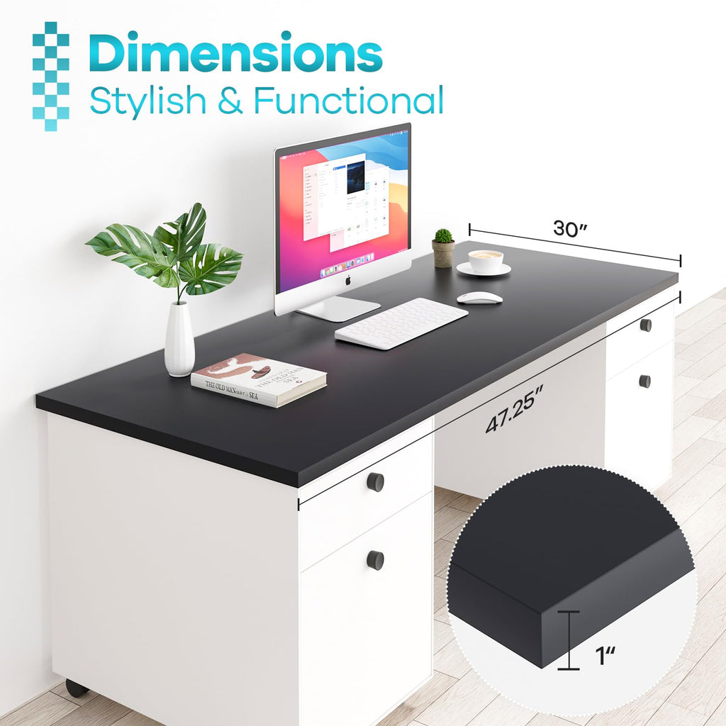 Universal Tabletop, Solid One-Piece Desktop for Sit Stand Desk, Double Desks, L Desk DIY, Wood Countertop Home or