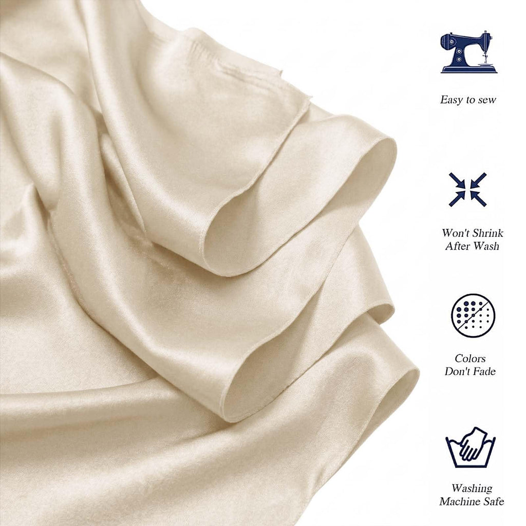 Champagne Satin Fabric 2 Yards 55 Inch