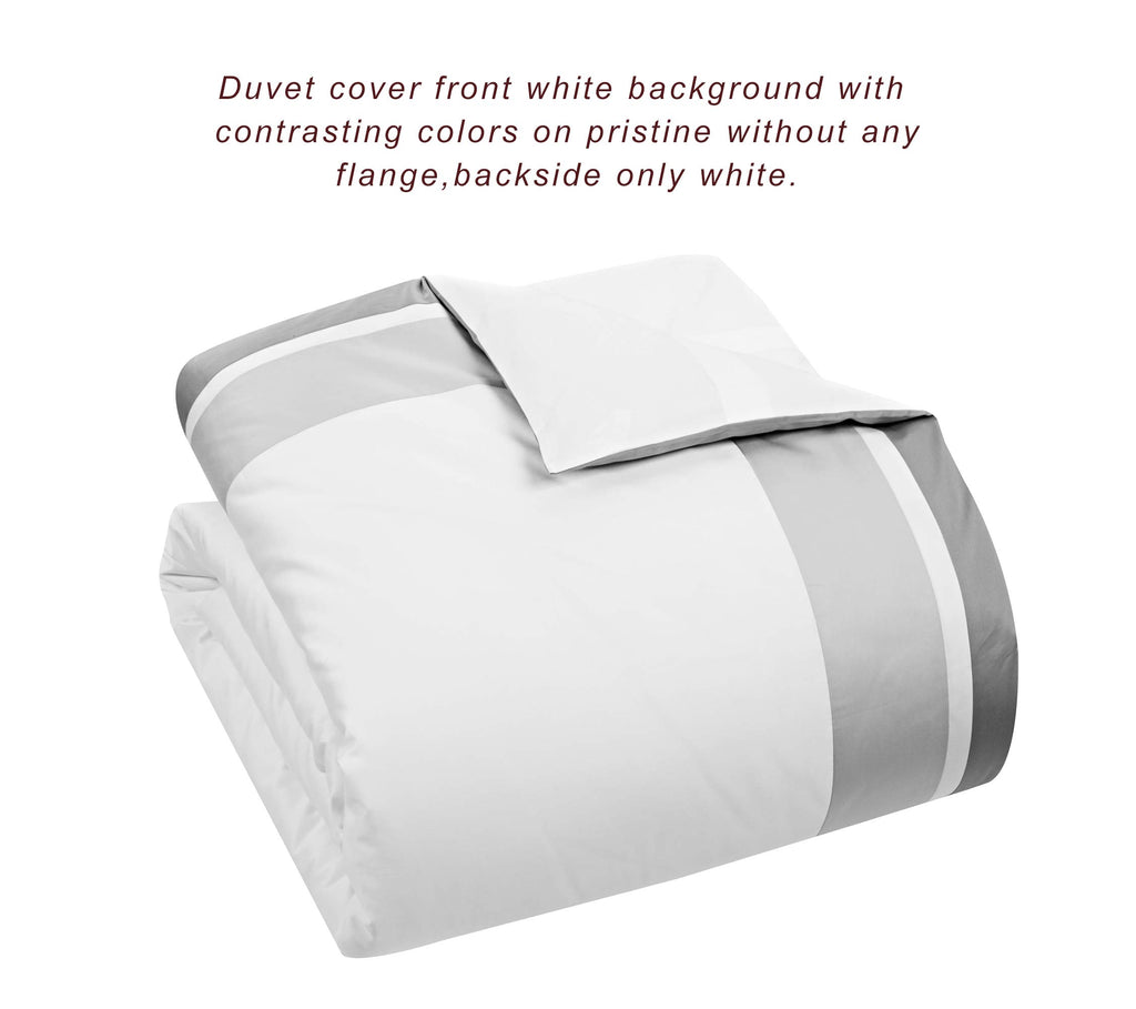 Casabolaj Shading 3 Pcs Do Not Include Filling Duvet Cover Set 100% Egyptian Cotton Sateen Luxury 400 TC Classic