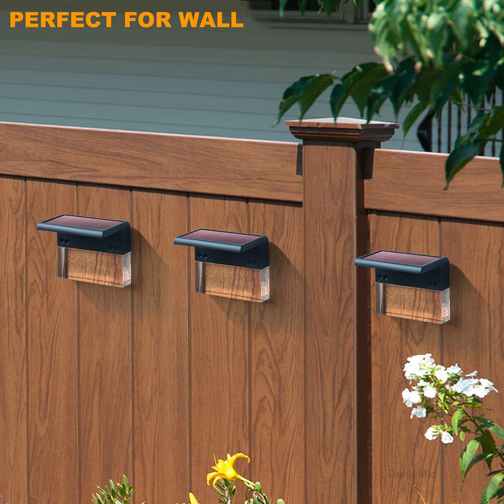 Solar Deck Lights LED Waterproof Solar Step Lights Outdoor 6 Pack