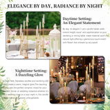 4Sets Floor Candelabra Tall 7 Arm Centerpieces, 48" Tall Metal Candlestick Holders with Acrylic Lampshade candelabros