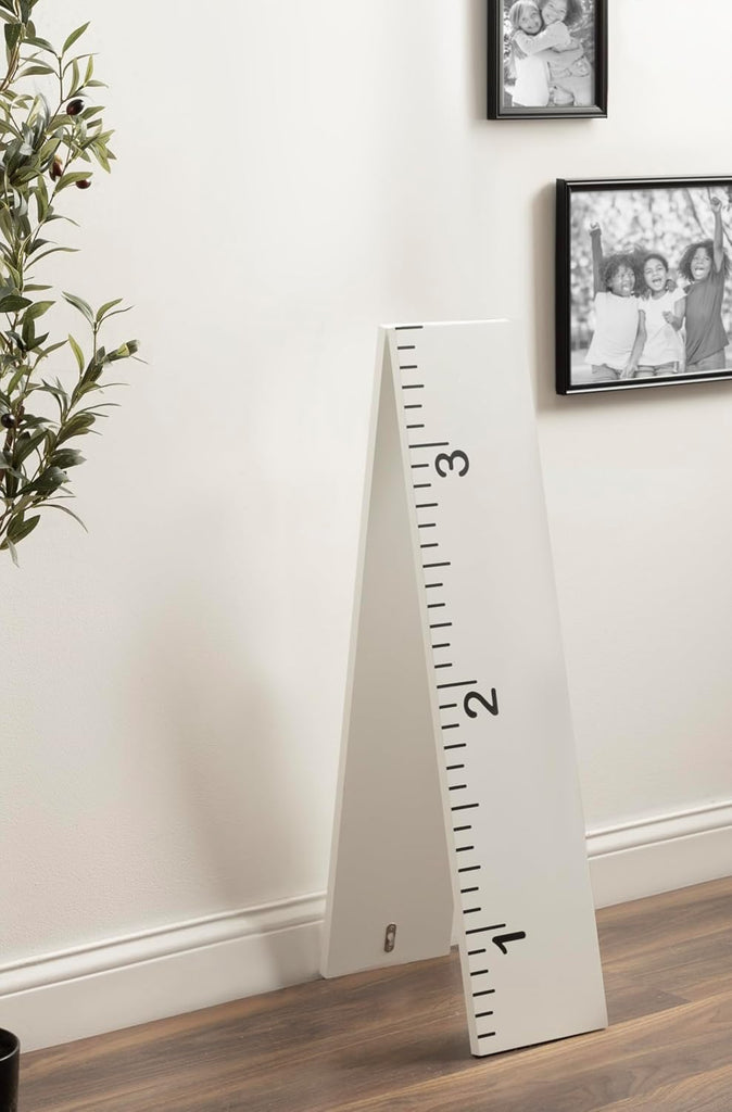 Modern 6. Foot Growth Chart Wooden Wall Ruler; 8 x 72; White; Decorative Wall-Mounted Height Chart for Kids for Use