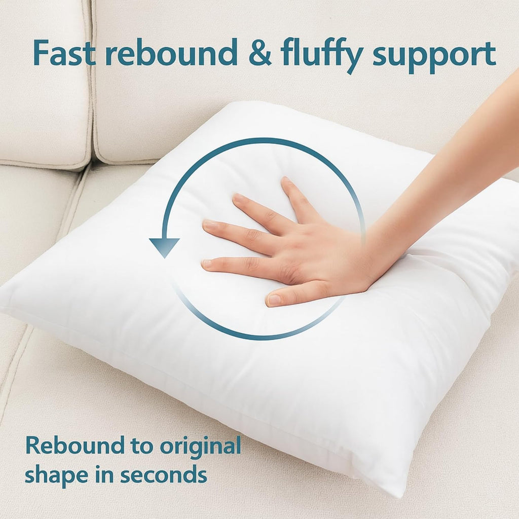 18x18 Pillow Inserts, Square, Shape Retention - White - Set of 2