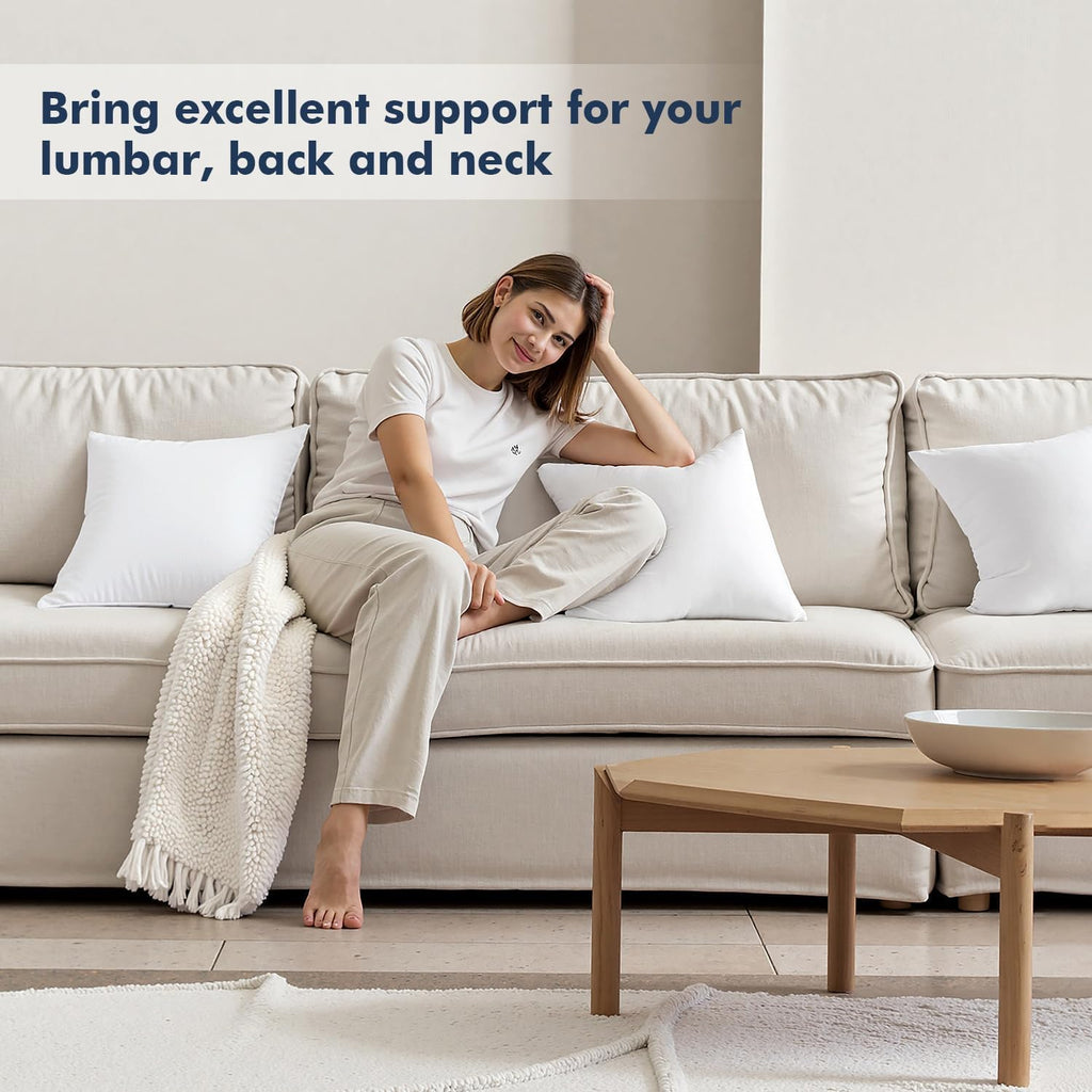 26x26 Euro Pillow Inserts 4 Pack, Throw Pillows for Couch Bed