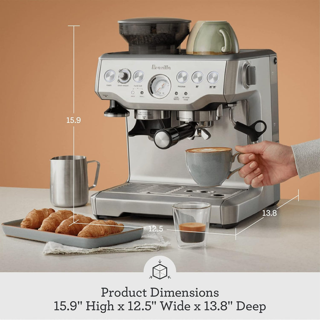 BES870XL Barista Express Espresso Machine, Brushed Stainless Steel | Craft café-quality espresso shots, lattes and