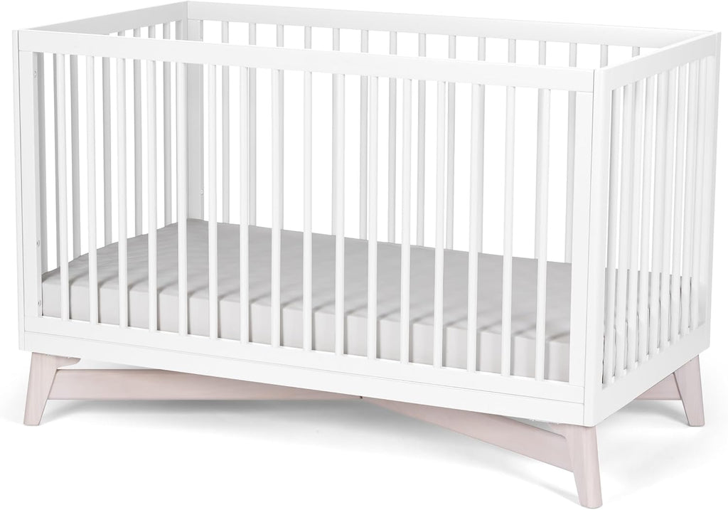 4-in-1 Convertible Crib, White/Washed White