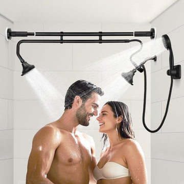 Tandem Shower, Double Shower Heads for Couples & Handheld head