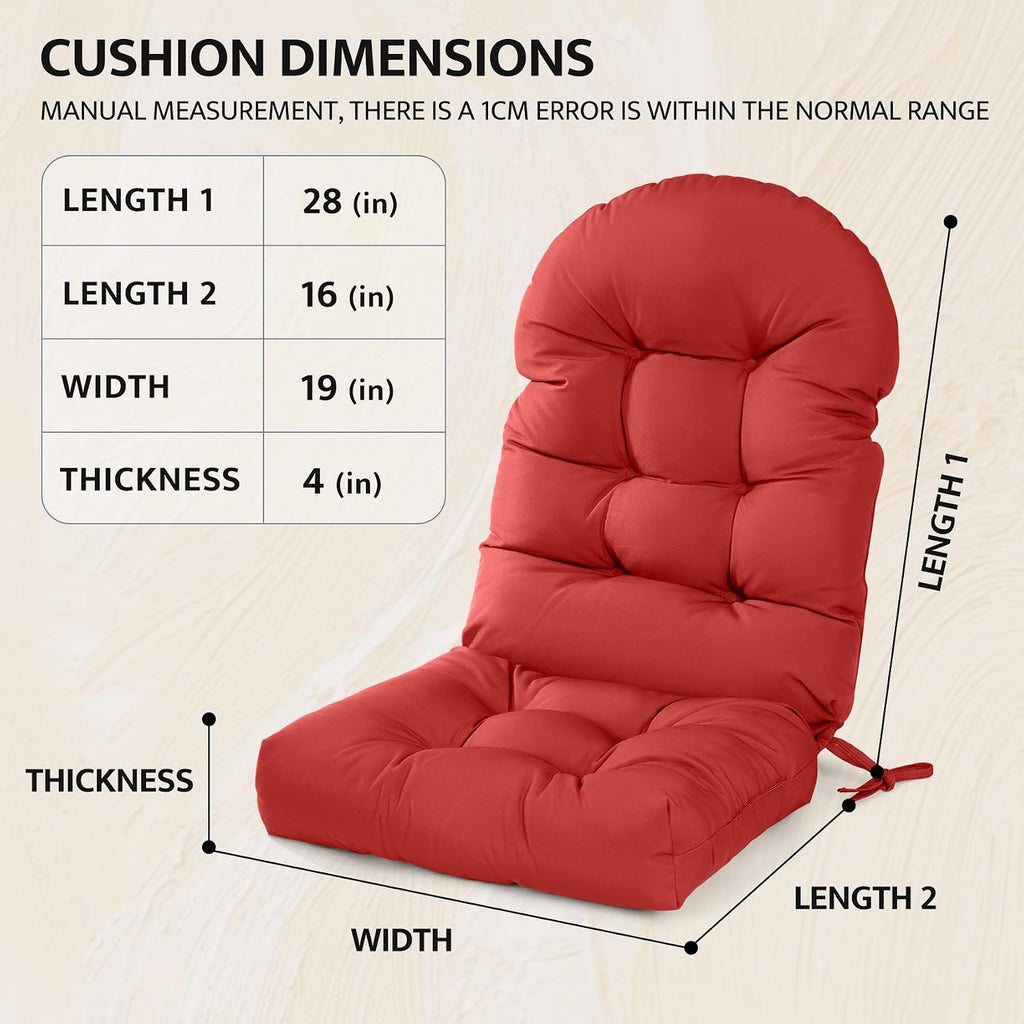 Adirondack Chair Cushion Waterproof 44x19x4in Rocking Chair Pads | Water-Resistant and UV-resistant,High-resilience