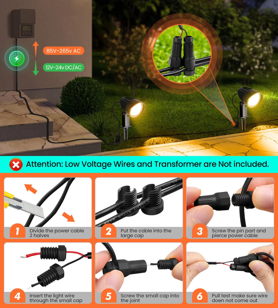 7W Low Voltage Landscape Lighting 800LM 2700K LED Landscape Lights