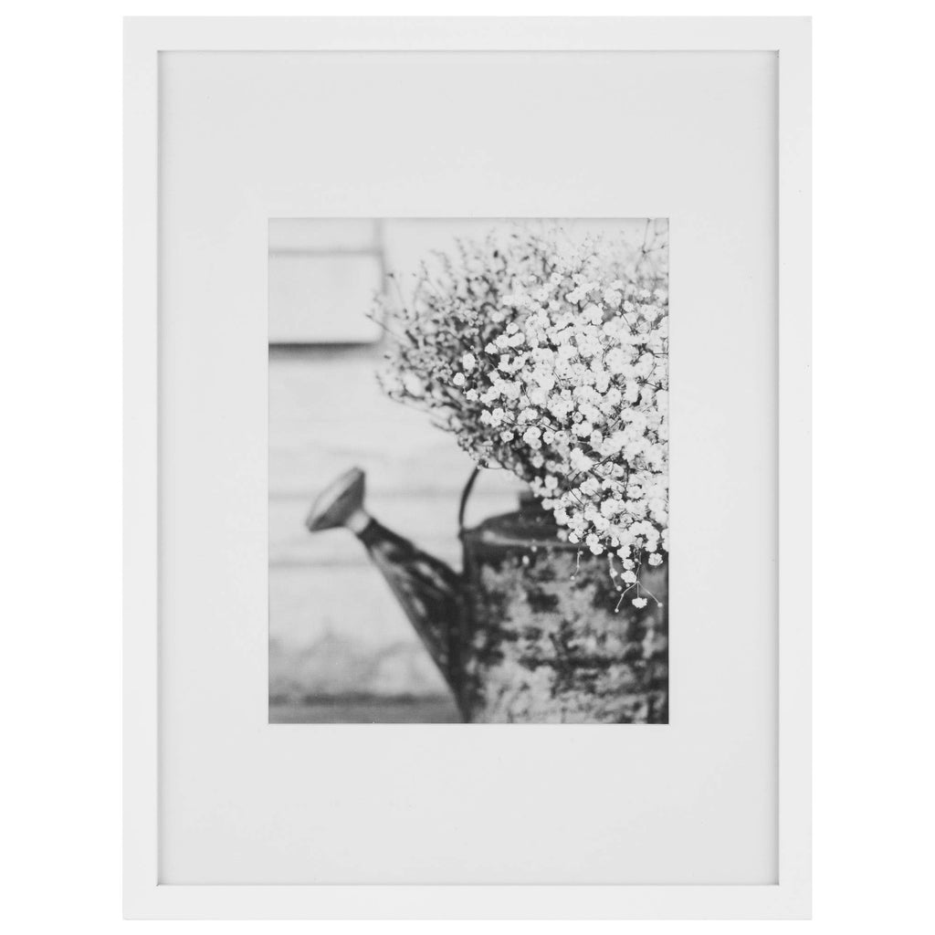 Multi-Size Picture Frame Set 7 Pack, White Gallery Wall Frames with Hanging Hardware, Clear Glass - One 12x16, Two