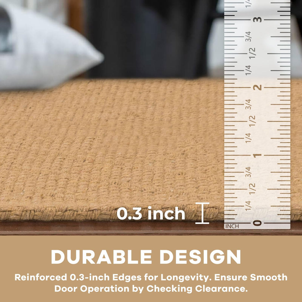 Washable Runner Rug, 2x6 Ft, Warm Tan