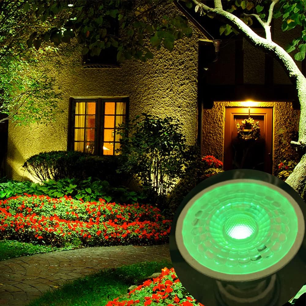 RGB MR16 LED BULB, Red Green Blue MR16 bulb 12V 5W, GU5.3 Pin Base Spotlight, 50W Equivalent Non-Dimmable Landscape