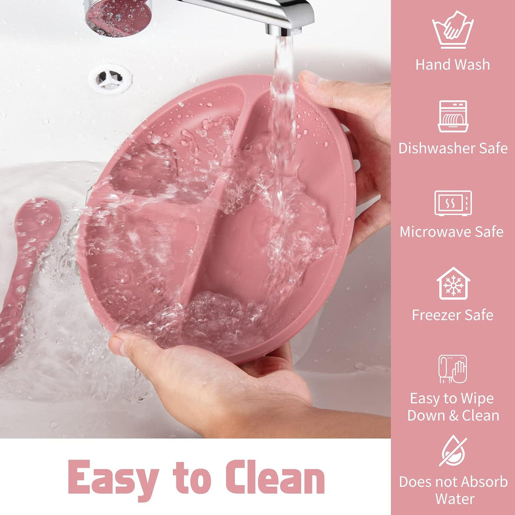 Feeding Set, Suction Plate Bowl for Baby Led Weaning