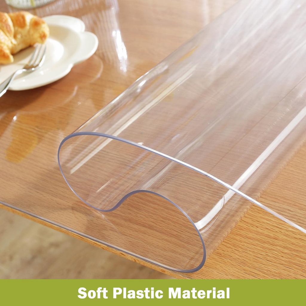 44x108 in Clear Table Protector 1.5mm Thick Plastic Table Cover
