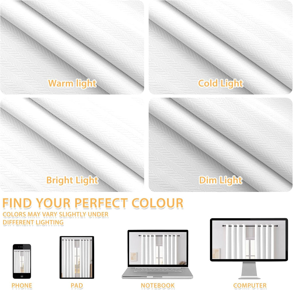 Waterproof Blackout Curtains,Blackout Curtains 84 inch Long for Living Room Grommet Drapes Insulated Thermal Light