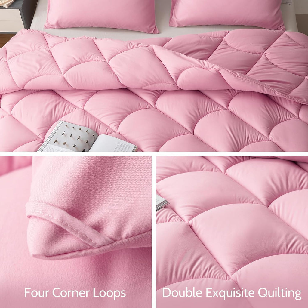 Lightweight Twin Comforter Set with 1 Pillow Sham - 2 Pieces Set