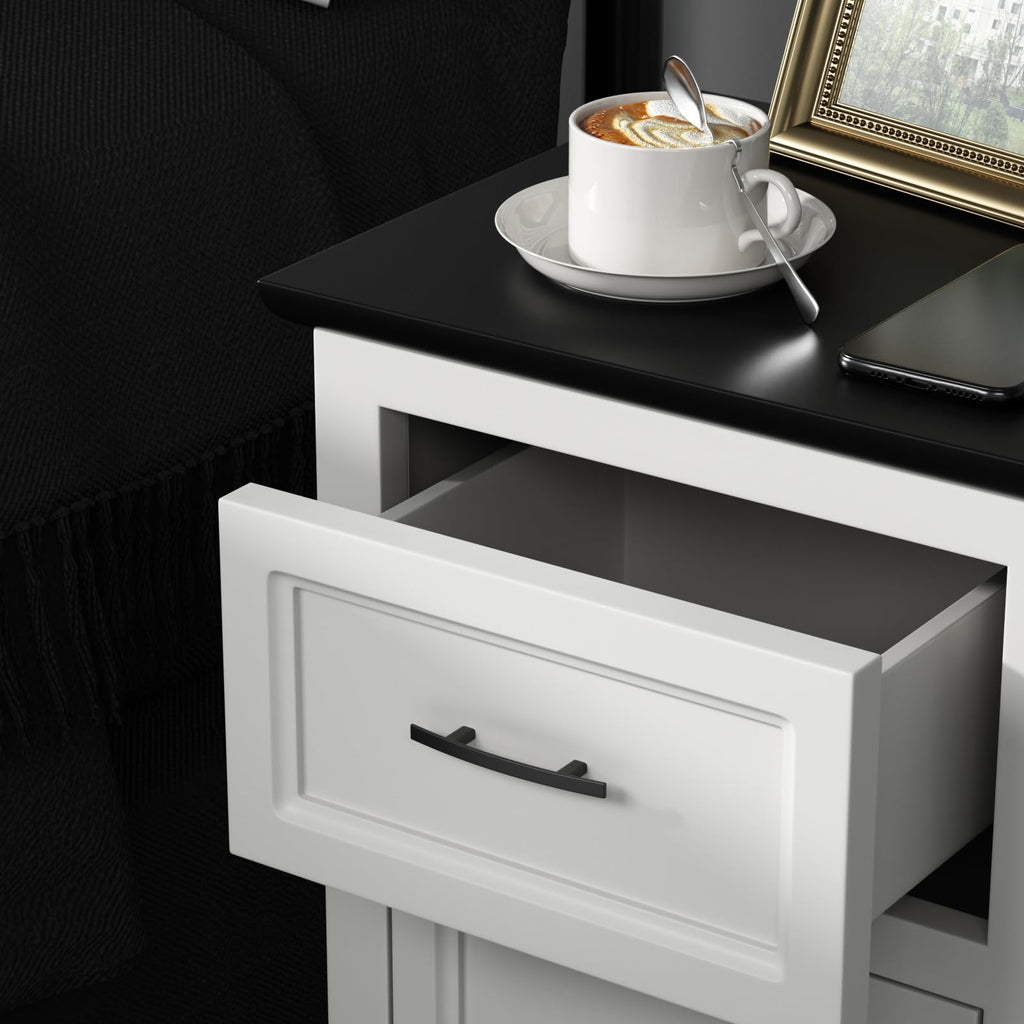 20 Pack Matte Black Cabinet Pulls, Solid Zinc Alloy, 3-3/4 Inch CC